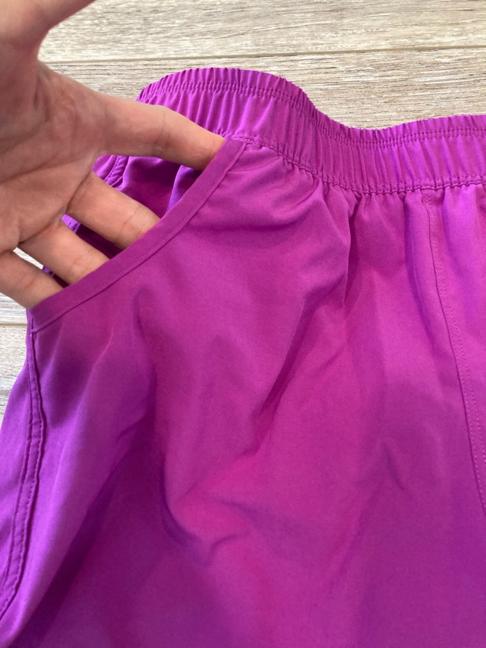 Lands End Girls Swim Shorts in Fuchsia and Navy - Picture 6 of 8